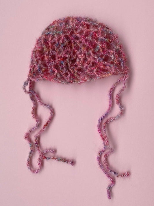 nori jelly bonnet in pink ivy